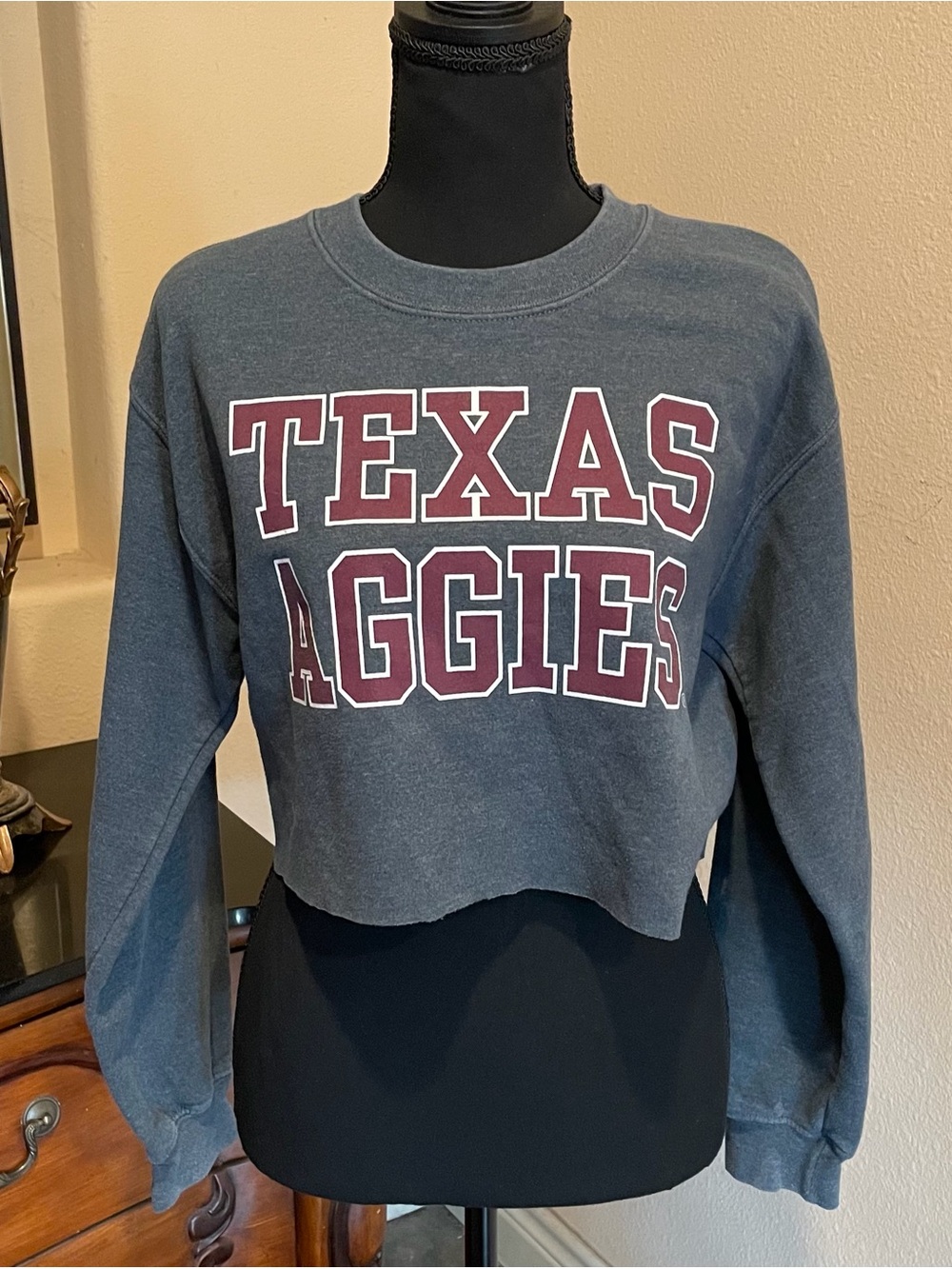 Texas Aggies A&M Cropped Crewneck Pullover